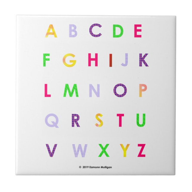 Carreau Majuscules d'alphabet (Devant)