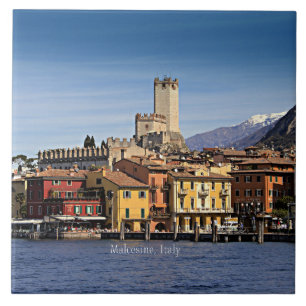 Carreau Malcesine, Italie Paysage pittoresque