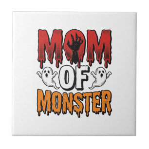 Carreau Maman de monstre vintage Halloween conception de t