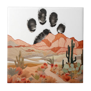 Carreau Mammouth Chien Paw Cadre occidental  