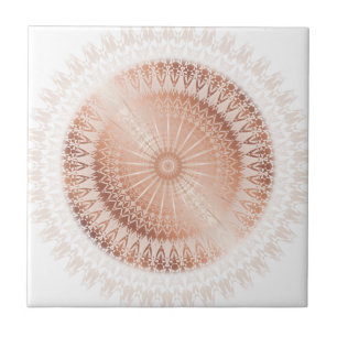 Carreau Mandala Blanc Or Rose