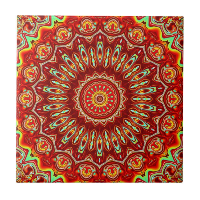 Carreau mandala coloré (Devant)