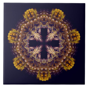 Carreau Mandala de croix fractale