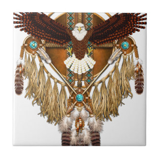 Carreau Mandala d'Eagle chauve - révisé