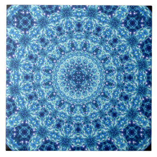 Carreau Mandala en cristal de rayonnement