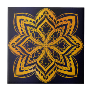 Carreau Mandala,zen,sacred geometric ,chakra, gold,elegant