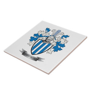 Carreau Manteau de crête de famille d'Armstrong des bras