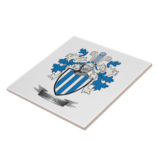 Carreau Manteau de crête de famille d'Armstrong des bras