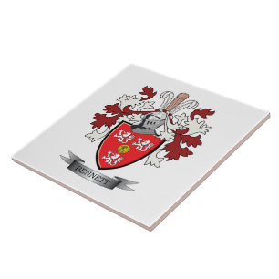 Carreau Manteau de crête de famille de Bennett des bras