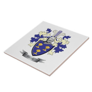 Carreau Manteau de crête de famille de Shaw des bras