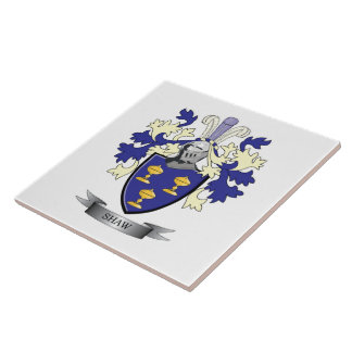 Carreau Manteau de crête de famille de Shaw des bras