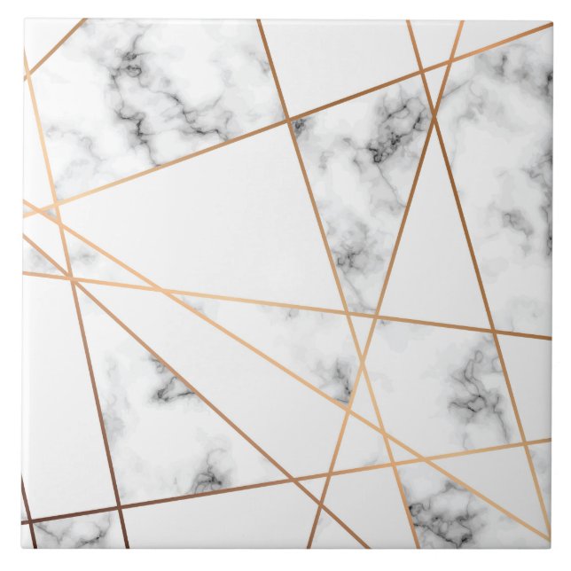 Carreau Marbre blanc avec Gold Lines Joli (Devant)