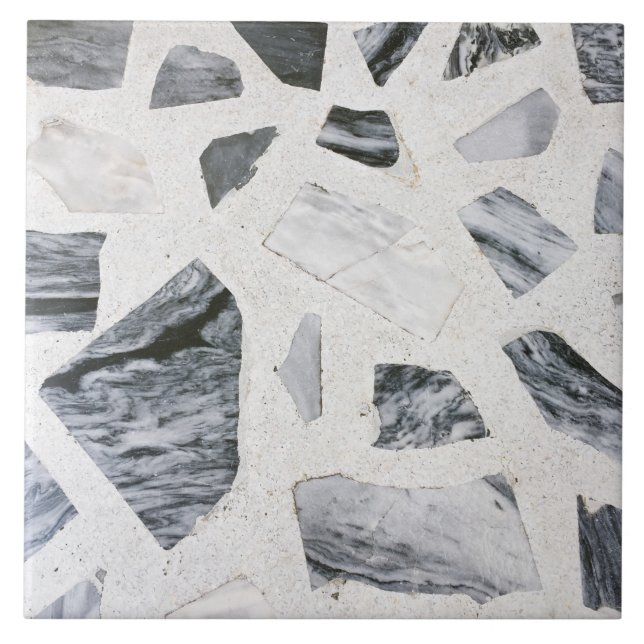Carreau Marbre blanc gris noir Granit Faux Carrelage en cé (Devant)