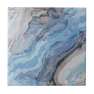 Carreau Marbre Bleu avec Noir Or Joli Décor