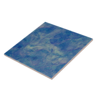 Carreau Marbre bleu et rose Acrylique Abstraction