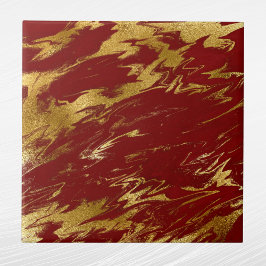 Carreau Marbre Chic Rouge Or Faux