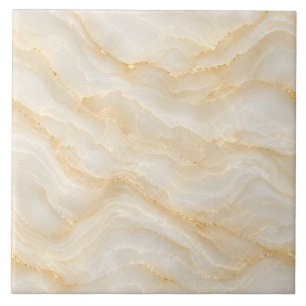 Carreau Marbre doré beige uni motif onyx