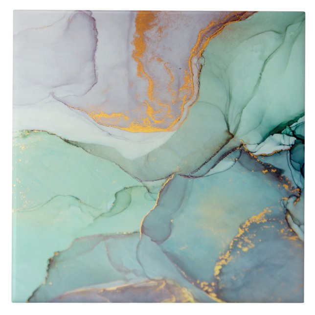 Carreau Marbre vert bleu or assez (Devant)