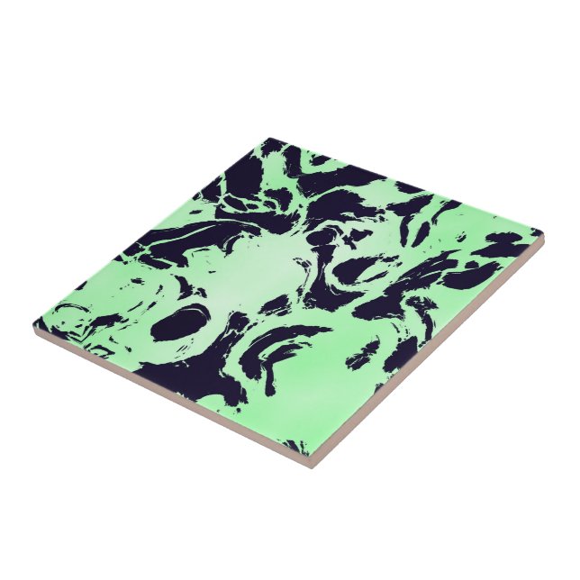 Carreau Marbre vert et bleu (Côté)