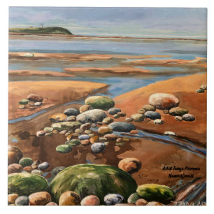 Carreau Marée basse scène de plage océanique