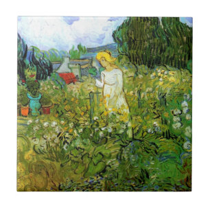 Carreau Marguerite Gachet dans le jardin par Vincent van G
