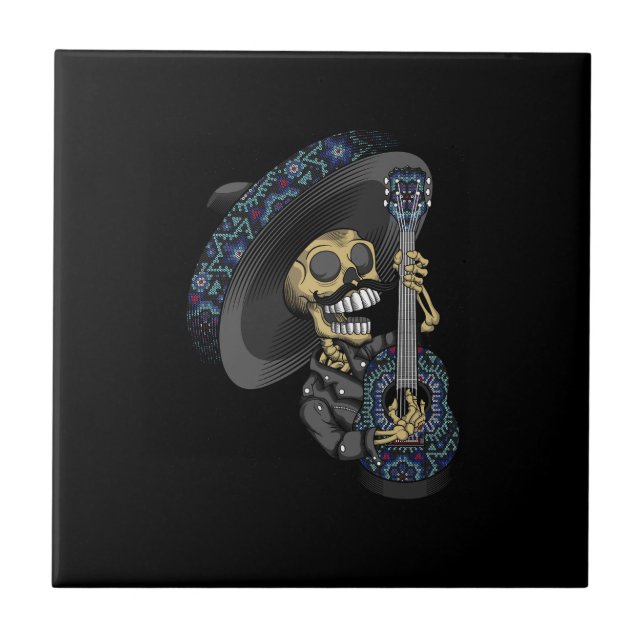 Carreau mariachi skull mexique (Devant)