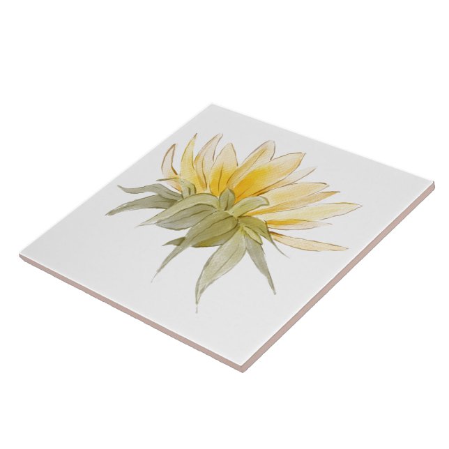 Carreau Mariage de tournesol de luxe Grand blanc (Côté)
