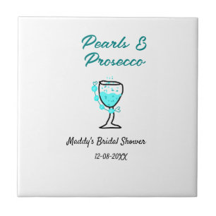 Carreau Mariage perles et prosecco nom bleu noir