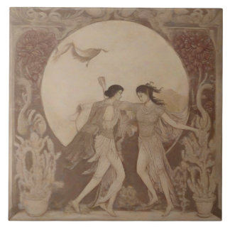 Carreau Mariage sumérien sur la lune d'automne