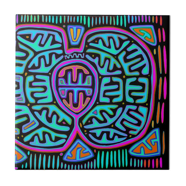 Carreau Mariposa indienne de Kuna (Devant)