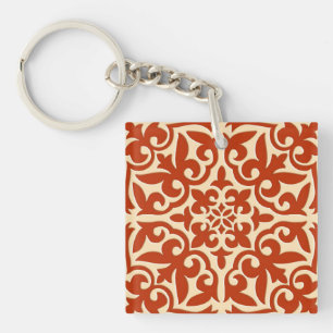 Carreau marocain - corail orange et pêche