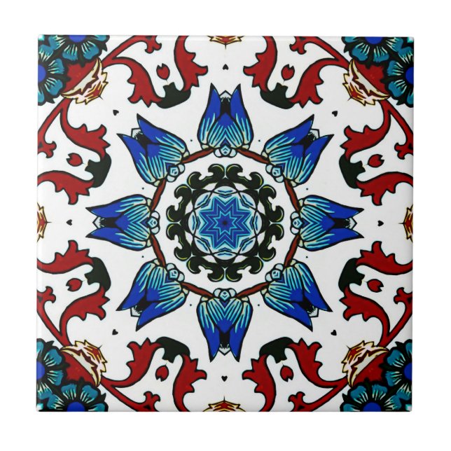 Carreau , marocain, mosaïque, turc, (Devant)