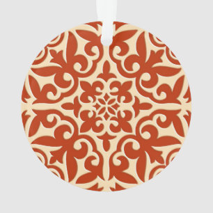 Carreau marocain - orange corail et pêche