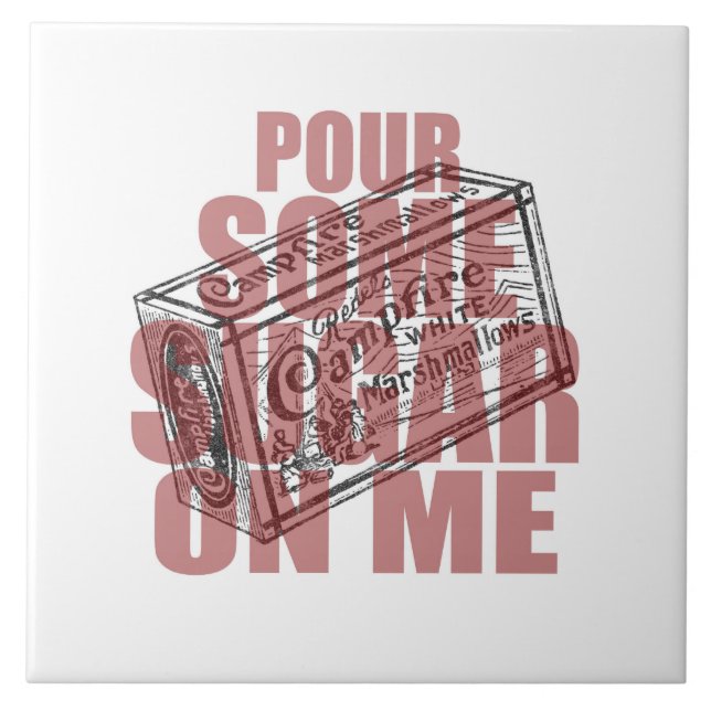 Carreau Marshmallows de cuisine rétro | Versez Du Sucre Su (Devant)