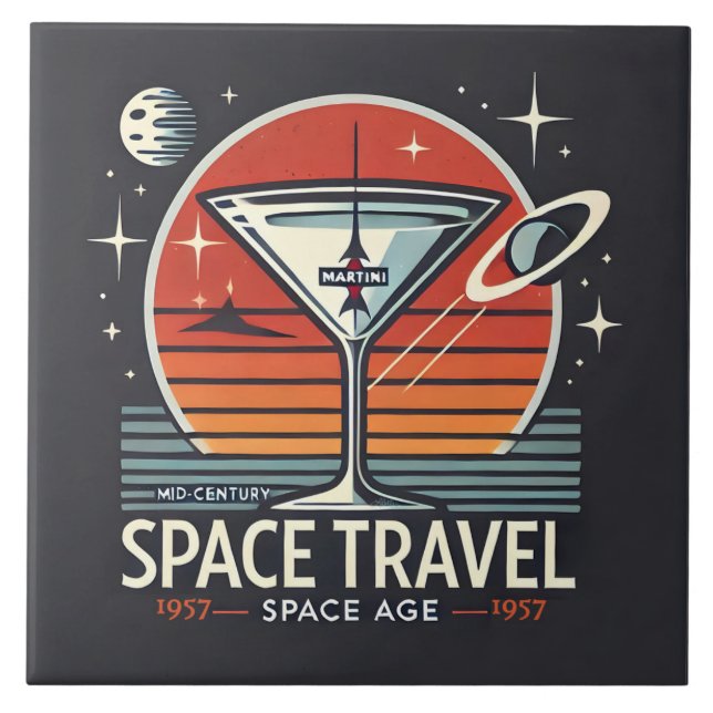 Carreau Martini Space Travel 1957 Space Age Logo (Devant)