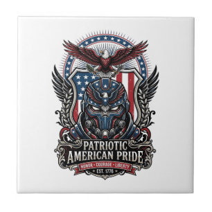 Carreau Masque de gardien patriotique inspiré de la libert
