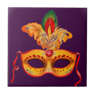 Carreau Masque royal violet mascarade mardi gras