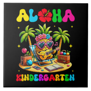 Carreau Maternelle Aloha Ananas Hawaï Rentree Scolaire