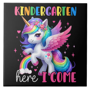 Carreau Maternelle j'arrive licorne rentrée scolaire