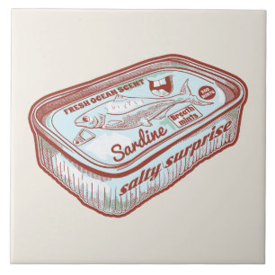 Carreau Mauvaise haleine drôle Sardines en étain