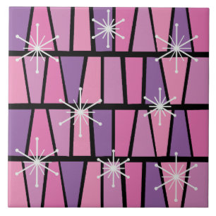 Carreau MCM géométrique Abstrait rose violet