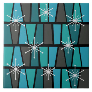 Carreau MCM géométrique Abstrait Turquoise Turquoise