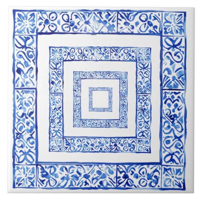 Carreau Mediterranean Tuscan Rustic Geometric  (Devant)