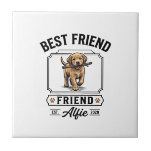 Carreau Meilleur ami Alfie Conception amateur de chien de
