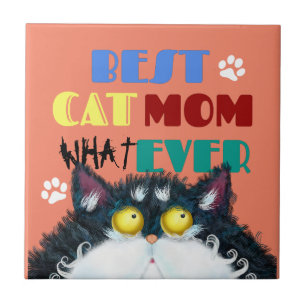 Carreau Meilleur Cat Maman jamais   Amoureux de les chats 
