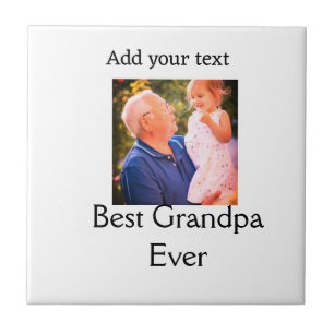 Carreau Meilleur grand-père jamais grand-père photo cadeau