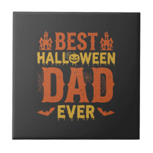 Carreau Meilleur papa Halloween de tous les temps Design v