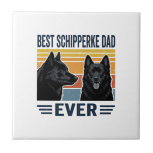 Carreau Meilleur Papa Schipperke Jamais Design Vectoriel R
