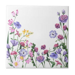 Carreau Meilleure Maman Jamais Fleurs de Jardin Printemps