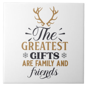 Carreau Meilleurs Cadeaux Famille et amis Word Art